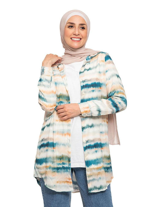 Galaxy Orange L.Printed Blouse - Khotwh