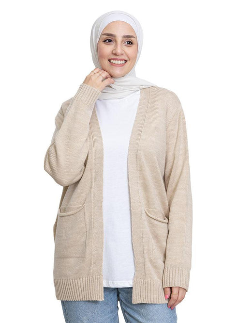 Gardenia E - Basic Pocket Cardigan - Khotwh