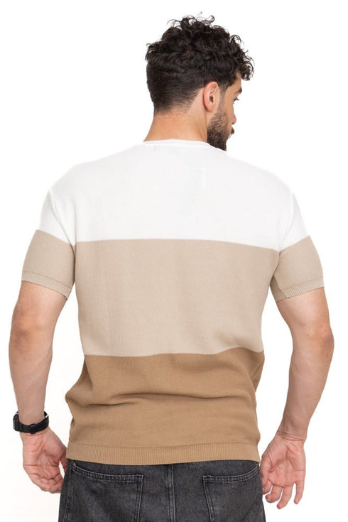 G.Latte F - S.Knit Round T-shirt - Khotwh