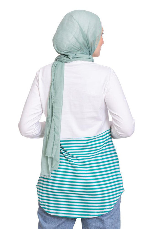 Grass Half Striped Long - Sleeve - Khotwh
