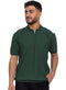 Green Design 01011Knit Polo Neck Zipper - T-Shirt - Khotwh
