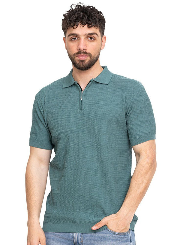 Green Design 01013Knit Polo Neck - T-Shirt - Khotwh