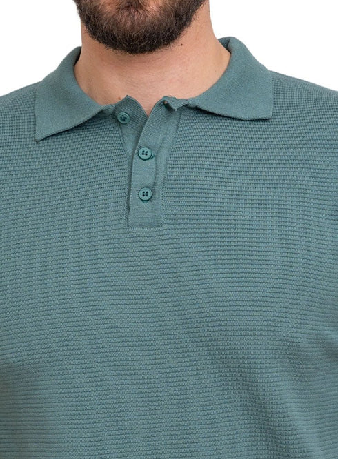 Green Design 01016Knit Polo Neck - T-Shirt - Khotwh