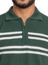 Green Design 01050Knit Polo Neck Zipper - T-Shirt - Khotwh