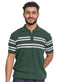 Green Design 01050Knit Polo Neck Zipper - T-Shirt - Khotwh