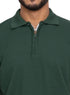 Green Design 01056Knit Polo Neck Zipper - T-Shirt - Khotwh