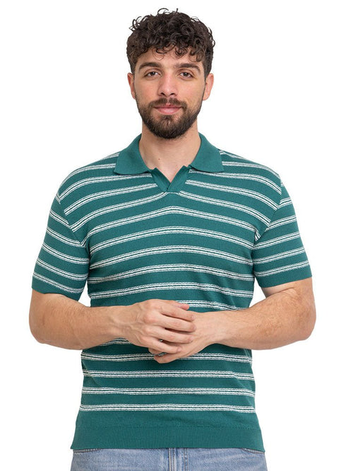 Green Design 1008Knit Polo Neck - T-Shirt - Khotwh