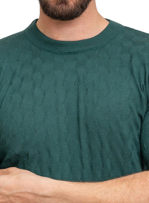 Green Design 1174Knit Rount T-Shirt - Khotwh