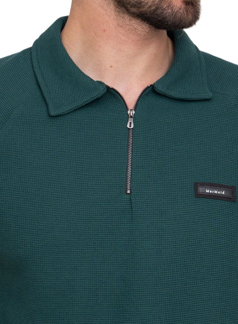 Green Design 3868VIG - Zipper Squares Polo - Khotwh