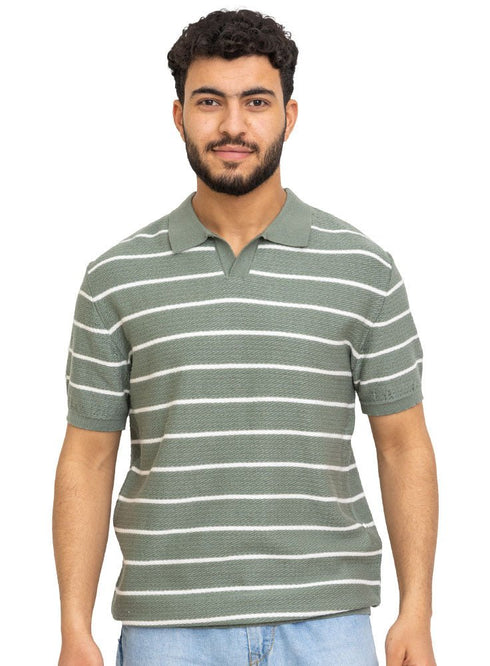Green Design 7505Knit Polo Neck S - T-Shirt - Khotwh