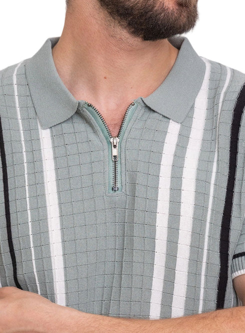 Green Design 7573Knit Polo Neck - T-Shirt - Khotwh