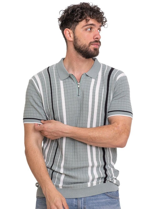 Green Design 7573Knit Polo Neck - T-Shirt - Khotwh