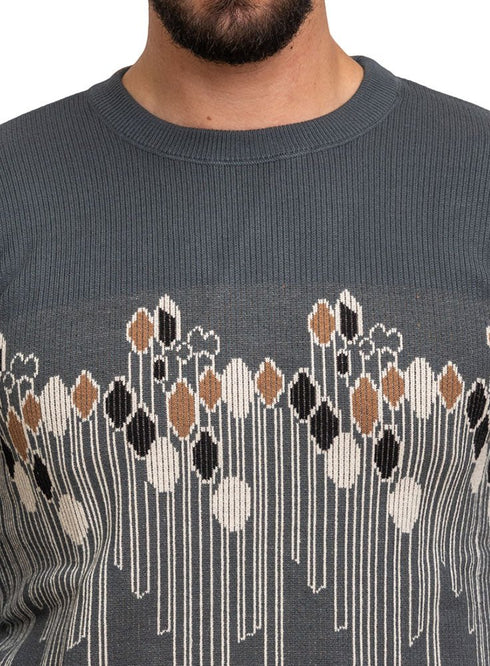 Green - Design120 - 1 Br - Striped Pullover - Khotwh