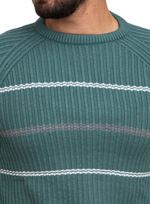 Green - Design176 Br - Round Pullover - Khotwh