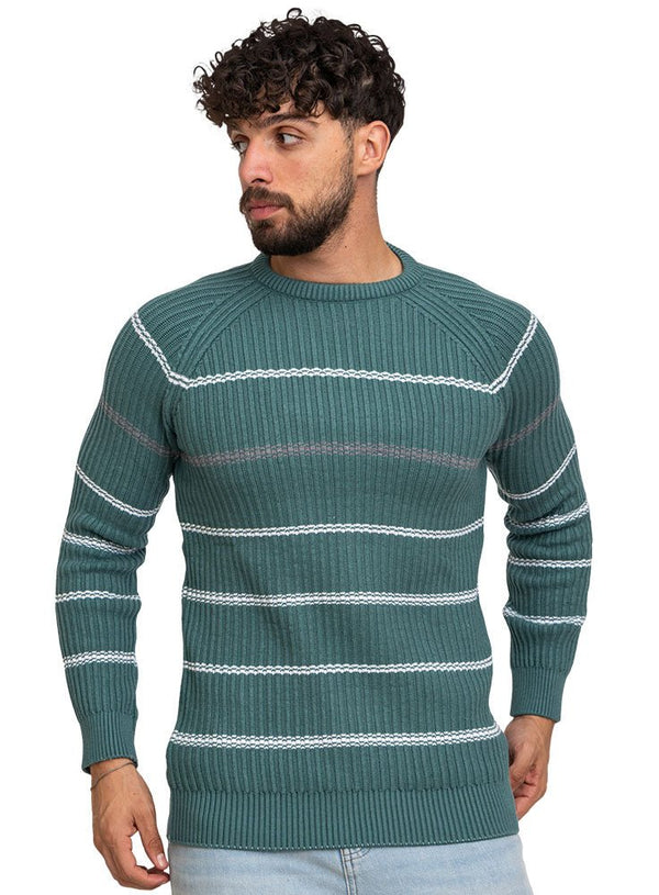 Green - Design176 Br - Round Pullover - Khotwh