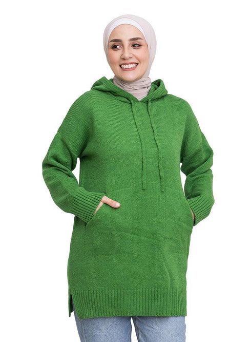 Green Hoodie Pullover - Khotwh