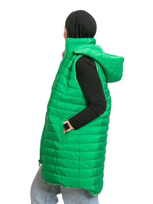 Green L - Cut Double Face Jacket - Khotwh