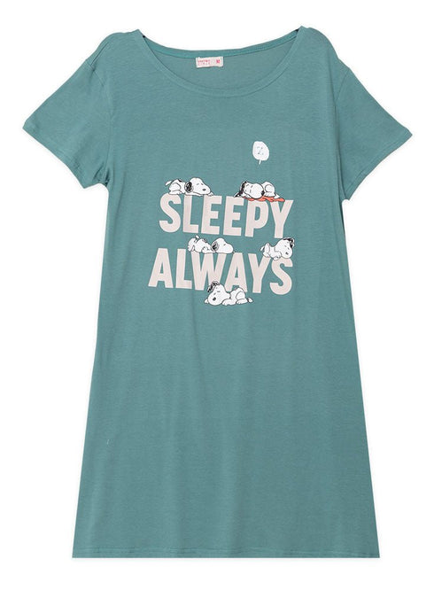 Green Olive Night Shirt - Design 13 - Khotwh