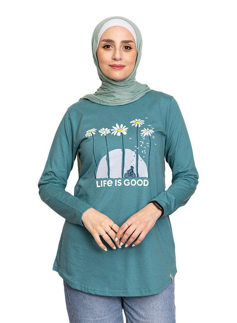 Green Olive Printed Long - Sleeve Design 27 - Khotwh