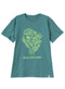 Green Olive Printed O.S Short - Sleeve Design 4 - Khotwh