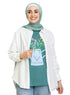 Green Olive Printed O.S Short - Sleeve Design 8 - Khotwh