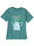 Green Olive Printed O.S Short - Sleeve Design 8 - Khotwh