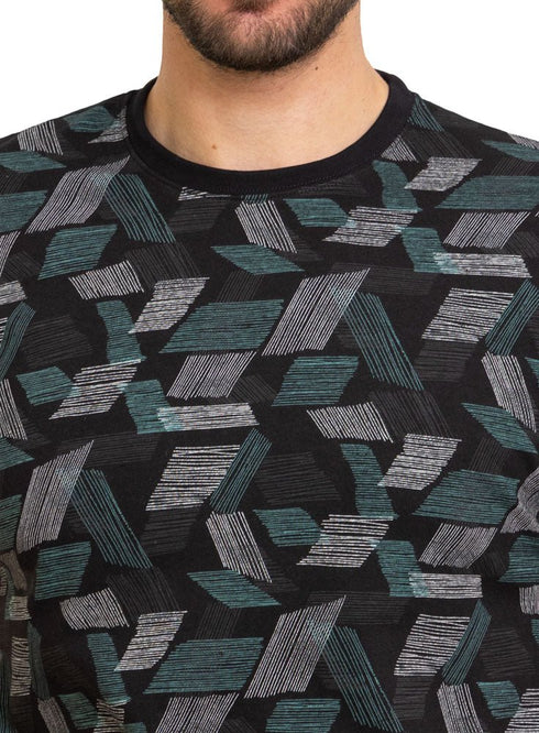 Green Olive Printed Round T-Shirt Design 2 - Khotwh