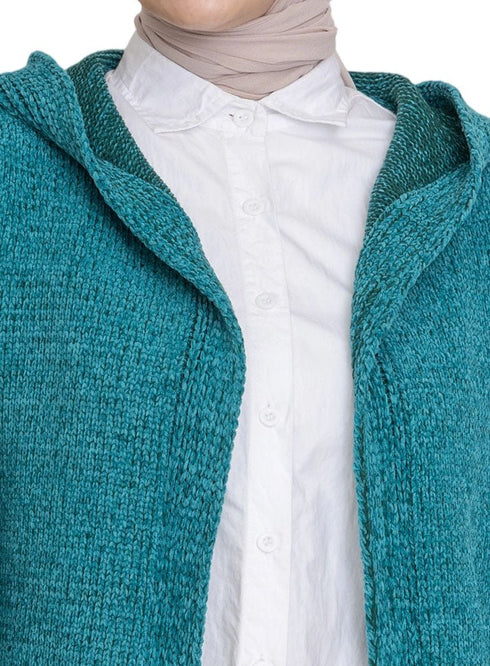 Green Olive Velvet Cardigan - Khotwh