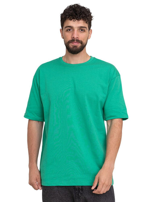 Green Over Size Round T-Shirt - Khotwh