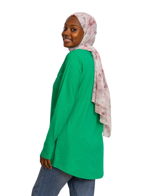 Green Printed Long - Sleeve Design 15 - Khotwh