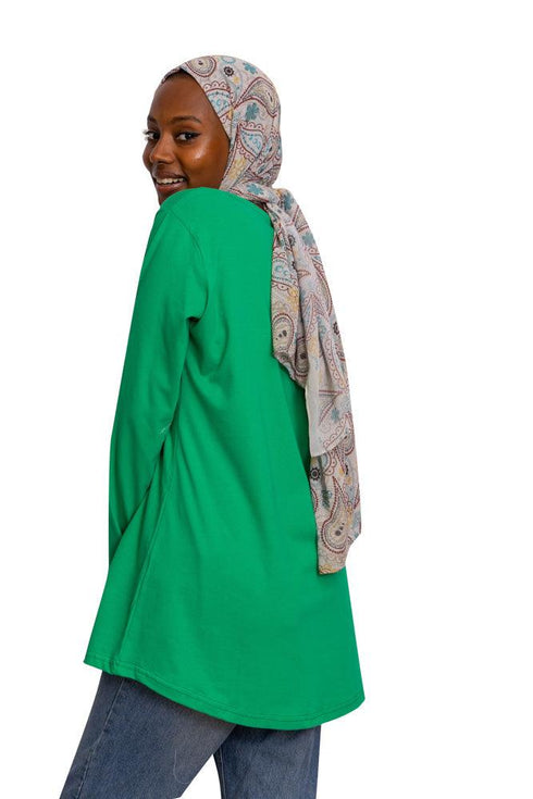 Green Printed Long - Sleeve Design 23 - Khotwh