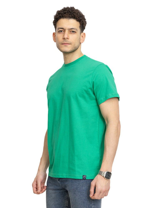 Green Regular Round T-Shirt - Khotwh