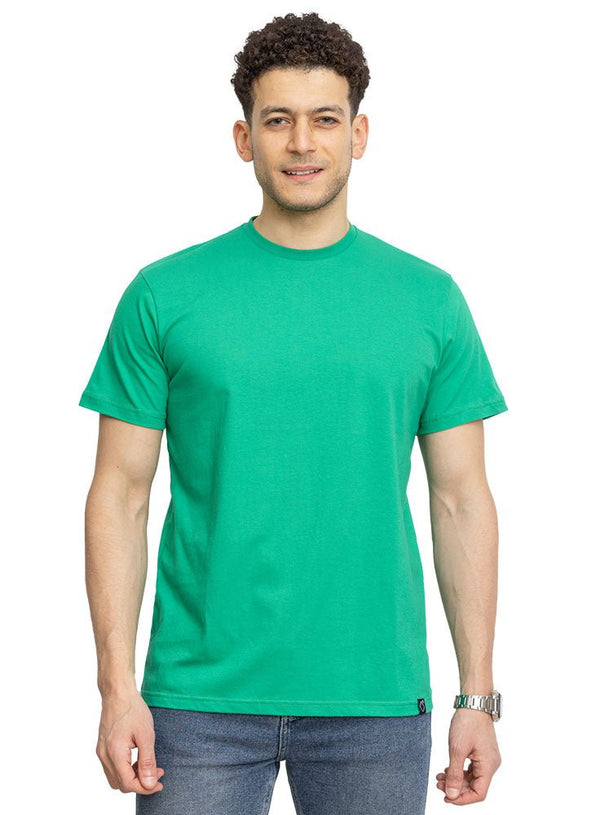 Green Regular Round T-Shirt - Khotwh