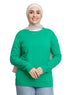Green Round Knit Pullover - Khotwh