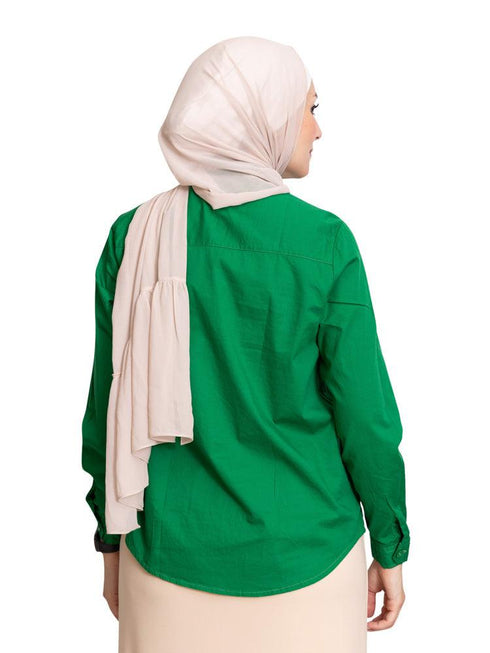 Green S - Poplin Shirt - Khotwh