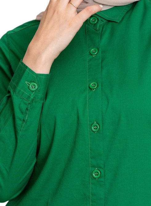 Green S - Poplin Shirt - Khotwh