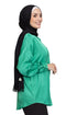 Green Satin Blouse - Khotwh
