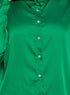 Green Satin Over Size Shirt - Khotwh