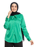 Green Satin Tape Blouse - Khotwh