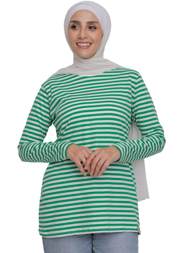 Green Striped Long - Sleeve - Khotwh