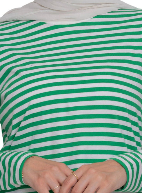 Green Striped Long - Sleeve - Khotwh
