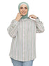 Green Stripped Over - Size Shirt - Khotwh