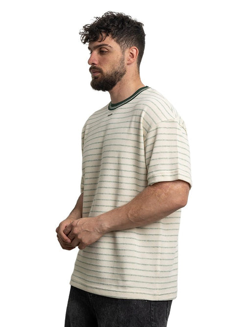 Green*off - white Design 3042 NF - Striped Round T-Shirt - Khotwh