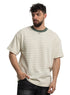 Green*off - white Design 3042 NF - Striped Round T-Shirt - Khotwh