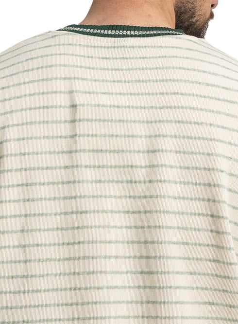 Green*off - white Design 3042 NF - Striped Round T-Shirt - Khotwh