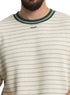 Green*off - white Design 3042 NF - Striped Round T-Shirt - Khotwh