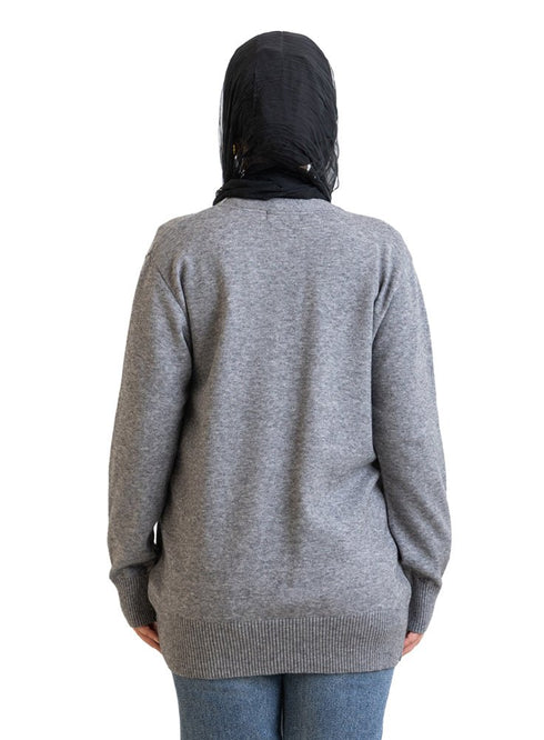 Grey Andy - Basic Pocket Cardigan - Khotwh