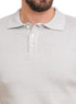Grey Design 01016Knit Polo Neck - T-Shirt - Khotwh