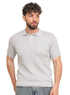Grey Design 01016Knit Polo Neck - T-Shirt - Khotwh
