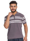 Grey Design 01050Knit Polo Neck Zipper - T-Shirt - Khotwh